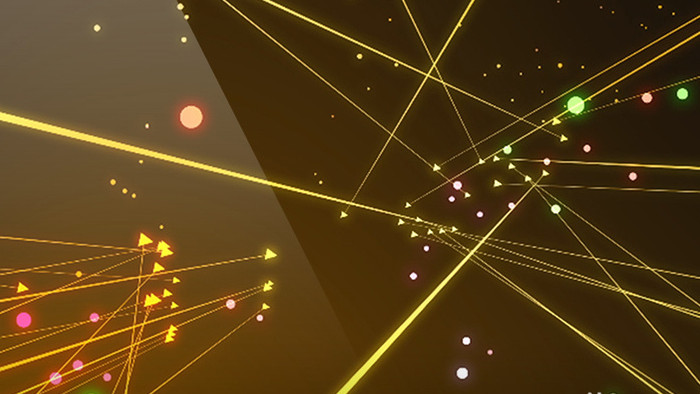 金色光线科技金属几何视频动画素材