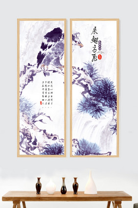 山水艺术背景墙创意装饰画