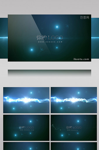 粒子光线汇聚交错logo演绎AE模板图片