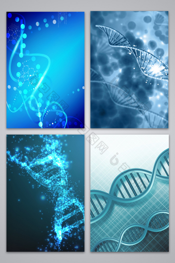 背景手绘DNA图片