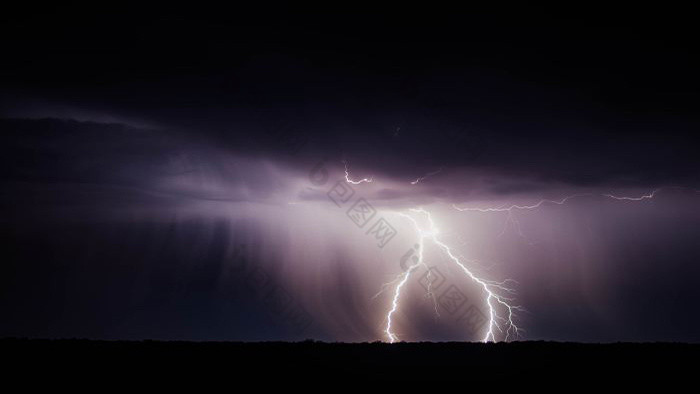 雷声轰隆狂风暴雨天气突变