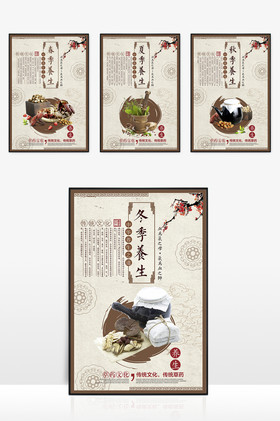 四季养生展板