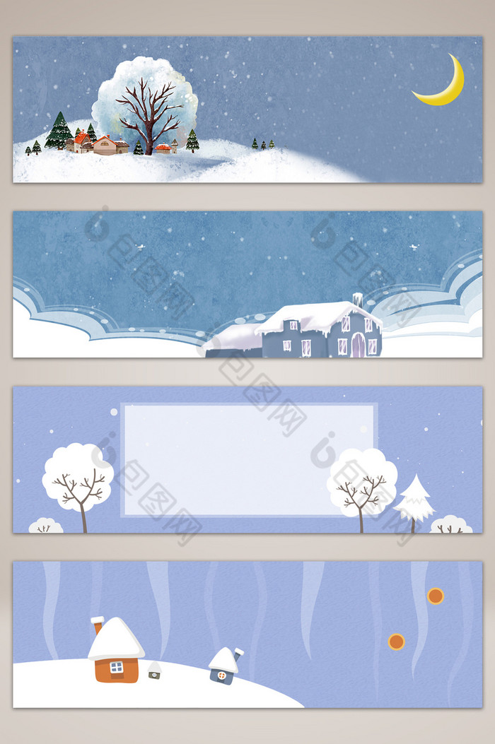 冬季小雪banner海报图片图片