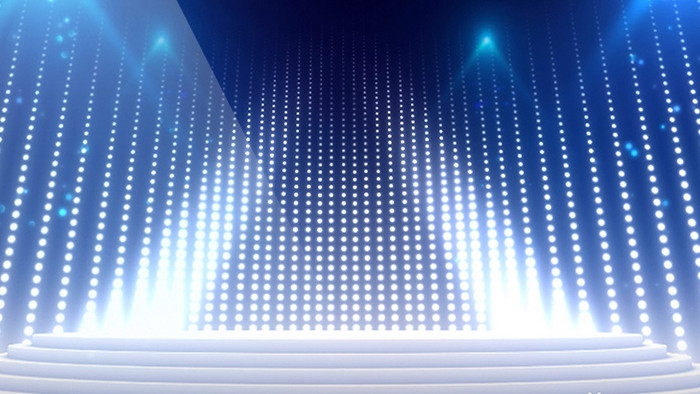 蓝色粒子光效方块舞台背景颁奖典礼灯光秀