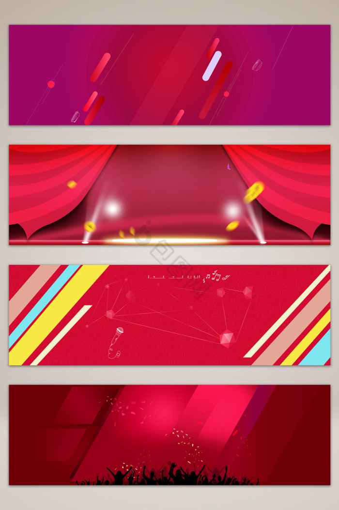 红色banner-红色banner设计图片-包图网