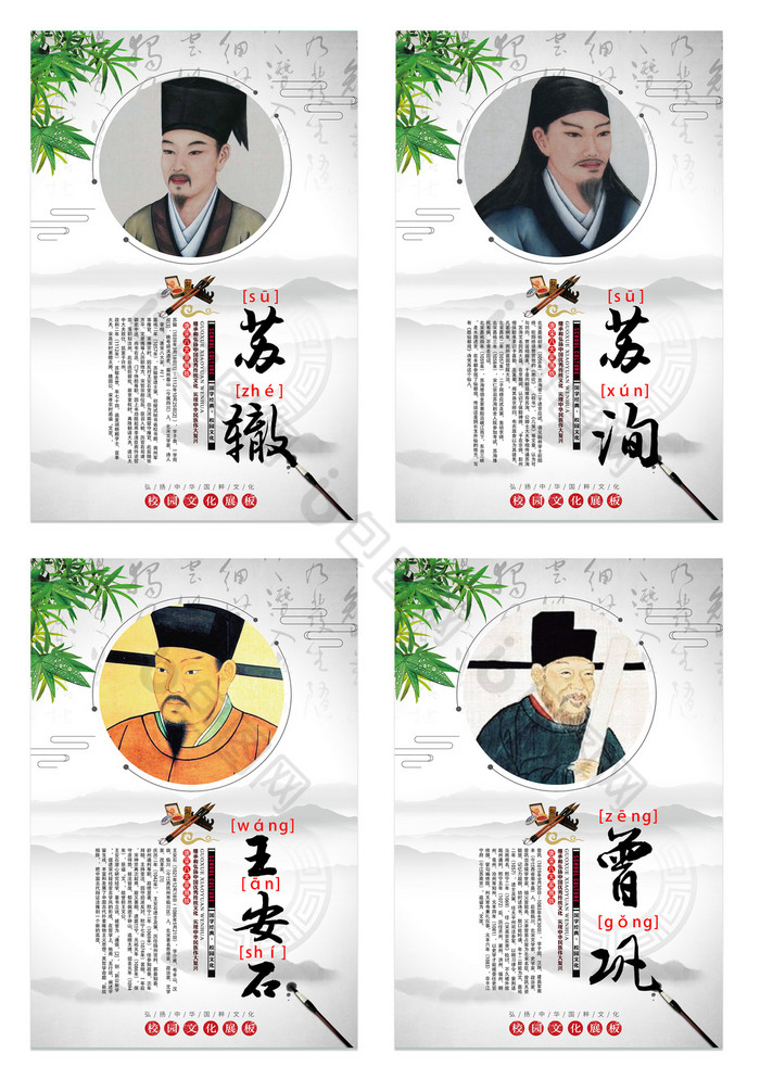 唐宋八大家展板