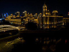 福建福州城市夜景灯光航拍摄影图