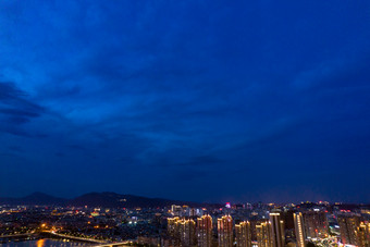 福建泉州城市夜景航拍摄影图