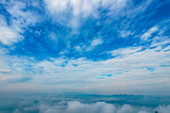 高山<strong>云海</strong>蓝天白云航拍摄影图