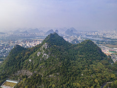 广西桂林山水风光航拍摄影图