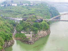 湖南湘西芙蓉镇4A景区航拍摄影图