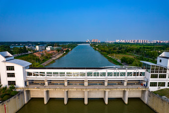 江苏宿迁城市风光<strong>大运</strong>河航拍图