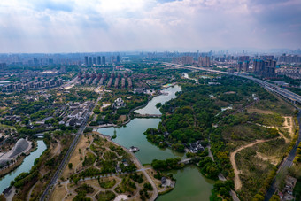 江西南昌八大山人景区航拍图