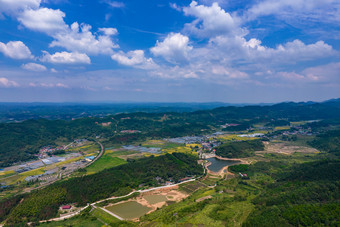 南方山川丘陵航拍摄影图