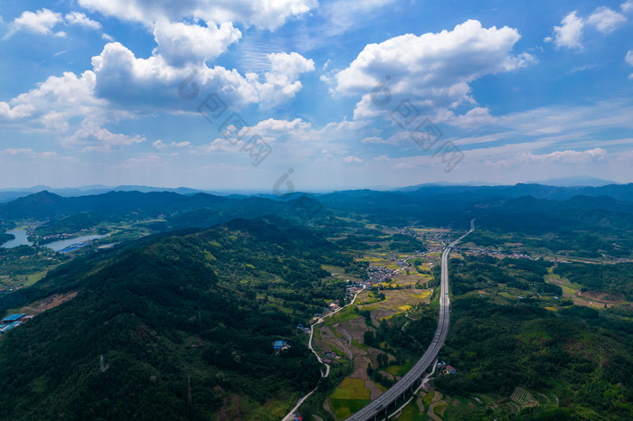 农业种植山川丘陵乡村航拍摄影图