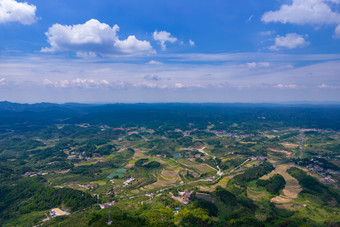 丘陵地貌山川丘陵航拍摄影图