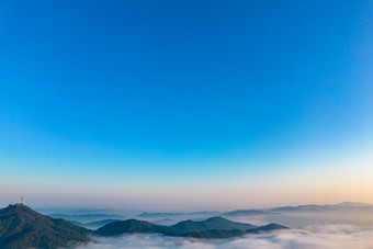 山川云海自然风光航拍摄影图