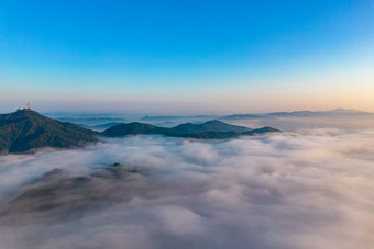 山川云海自然风光航拍摄影图