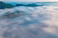 山川云海自然风光航拍摄影图