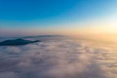 山川云海自然风光航拍摄影图