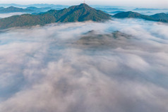 山川云海自然风光航拍摄影图