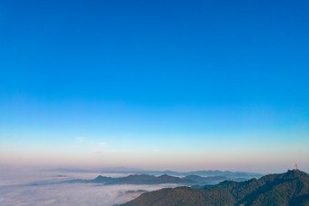 山川云海自然风光航拍摄影图