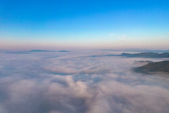 山川云海自然风光航拍摄影图