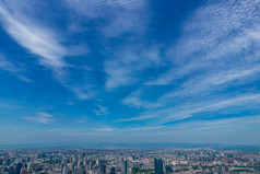 浙江宁波城市大景航拍摄影图