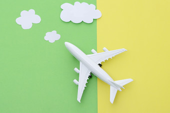 飞机模型创意拍摄旅游度假