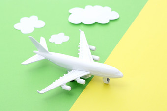 飞机模型创意拍摄旅游度假
