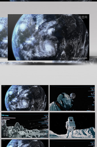 宇航员登月太空科学研究月球宇宙视频图片