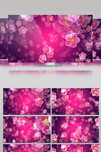桃花花瓣飘落LED背景视频图片