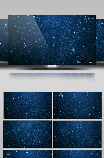 蓝色科技感粒子光线循环动态背景视频素材图片