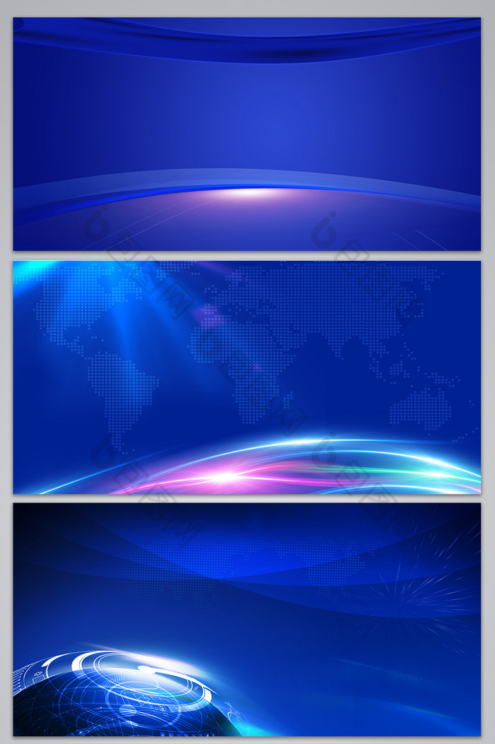 未来蓝色科技商务海报展板背景图