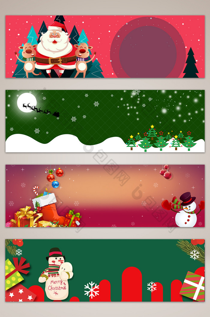 雪人手绘风格圣诞风格背景图片