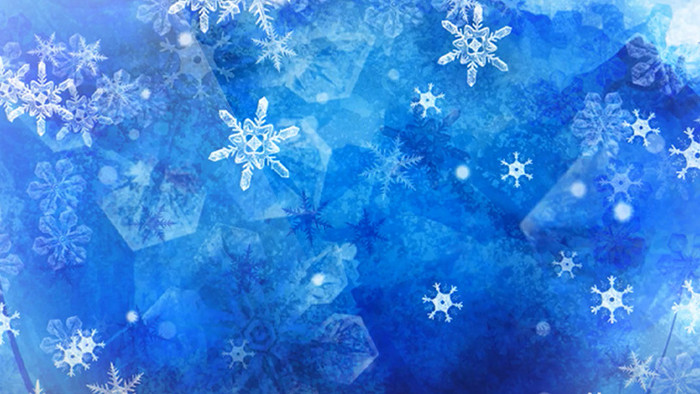 圣诞节蓝色雪花粒子视频素材
