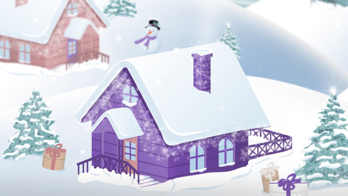 冬季雪景圣诞节祝福卡片图文动画AE模板