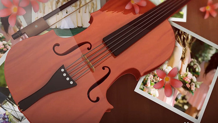 浪漫小提琴婚礼宣传模板