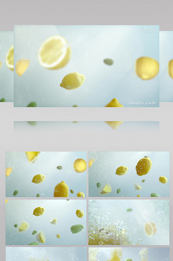 柠檬水果汁特效素材图片
