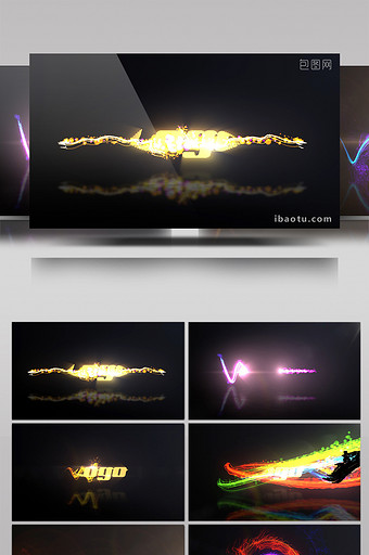 8款快速却精美的粒子炫光标志特效AE模板图片