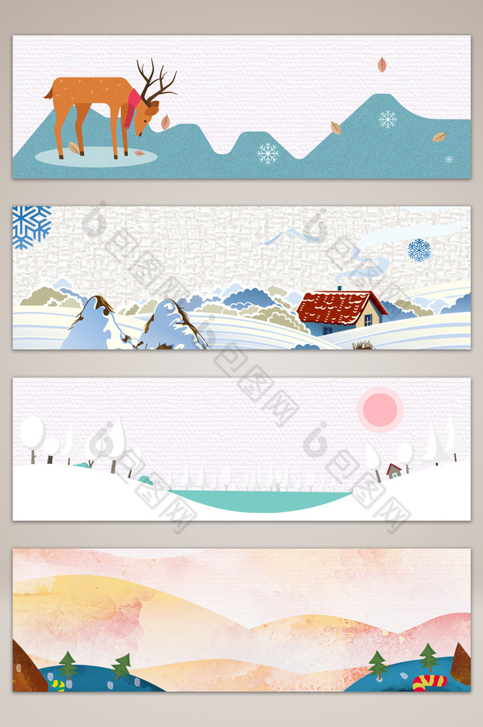 小雪banner海报图片图片