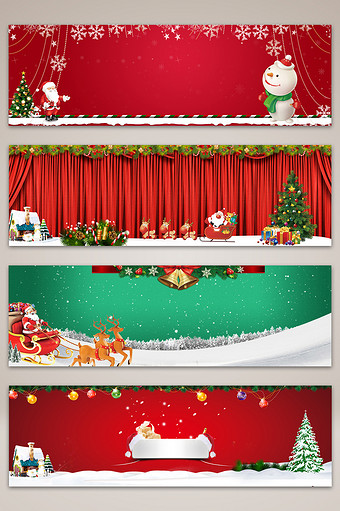 圣诞节雪花海报banner背景图图片