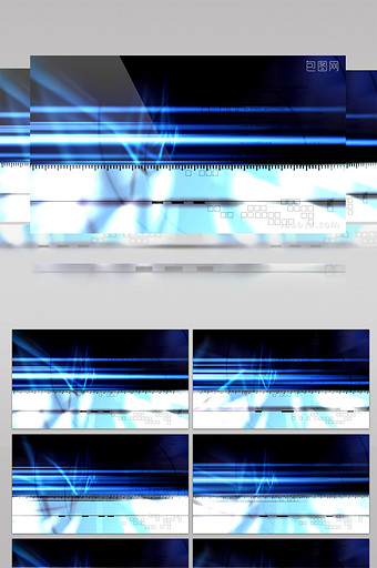 蓝色线条光效高科技背景视频素材图片
