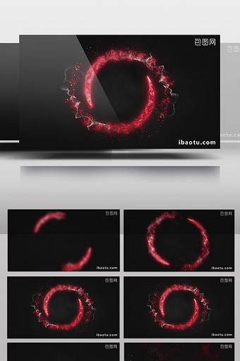彩色粒子旋转爆炸logo片头动画AE模板图片