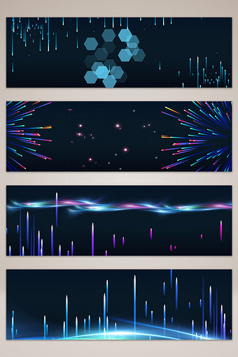 科技光感效果电商banner背景图片