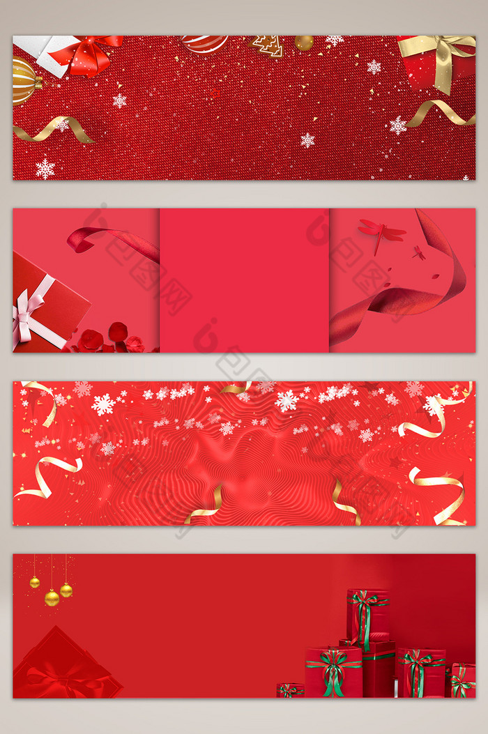圣诞礼品促销banner海报图片图片