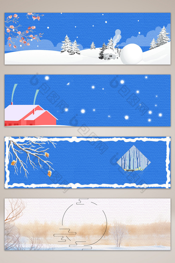 冬季小雪纹理banner海报图片图片