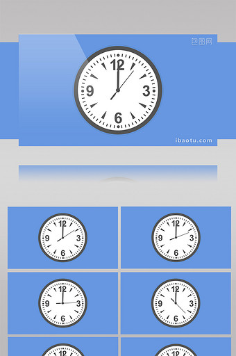 卡通时钟素材AE模板图片