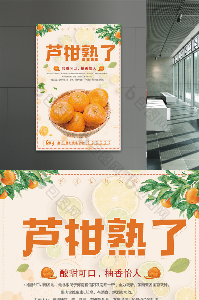 美味芦柑熟了海报