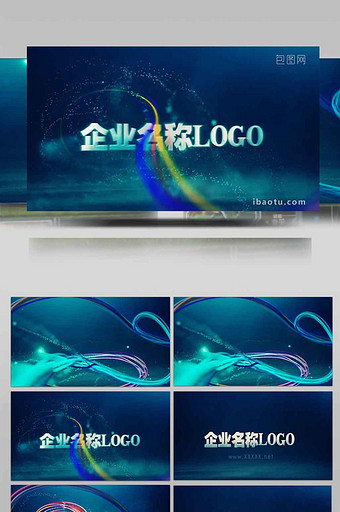 多彩水下流体Logo演绎动画AE模板图片